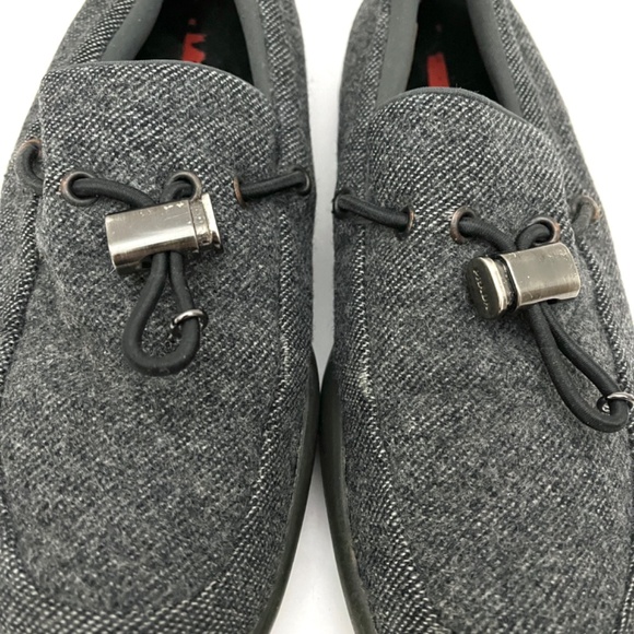 Prada Gray Wool Flat Loafers - Picture 8 of 16